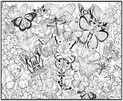 Printable butterfly hard sheets for adults coloring pages