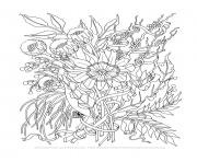 Advanced Coloring Pages Free Printable Trend Elegant Flowers Adult