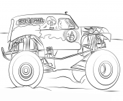 Printable grave digger monster truck bigfoot coloring pages