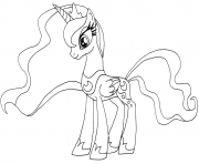 Printable cute princess luna my little pony coloring pages