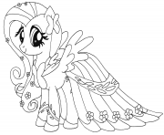 Printable fluttershy my little pony coloring pages