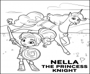 Printable Nella the Princess Knight coloring pages