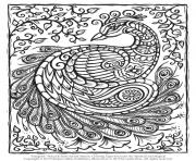 Printable peacock adult hard advanced coloring pages