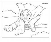 Printable Hillary Clinton Super Woman coloring pages