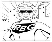 Printable Ruth Bader Ginsburg RBG coloring pages