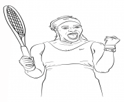 Printable serena williams coloring pages