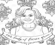 Printable michelle obama coloring pages