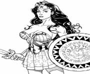 Printable wonder woman power girl coloring pages