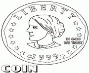 Printable Susan B Anthony Coin coloring pages