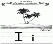 Printable coloring alphabet traditional island coloring pages