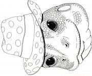 Printable 3 little dassies mask agama man by jan brett coloring pages