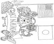 Printable hedgie loves okinawa coloring page by jan brett coloring pages