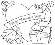 Printable Mothers Day Gifs Heart Coloring Sheets for Kids coloring pages