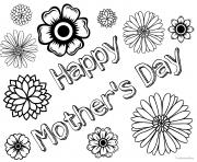 Printable Free Mothers Day Happy coloring pages