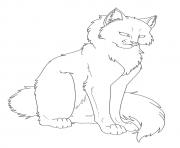 Printable Free Lineart Longhair a4 coloring pages
