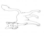 Printable new warrior cat paint a4 coloring pages