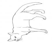 Printable cat lineart 15 by mireille a4 coloring pages