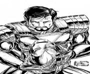 Printable iron man retire son casque superheros coloring pages