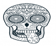 Printable sugar skull advanced calavera coloring pages