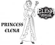 Printable princess elena of avalor de disney coloring pages