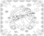 Printable Princess Elena and Storytime Guitar disney princess Free coloring pages