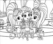 Printable leah shimmer and shine coloring pages