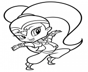 Printable Shimmer And Shine kids Shine coloring pages