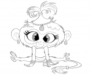Printable Monkey Tala from Shimmer and Shine coloring pages