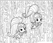 Printable Shimmer and Shine Printables coloring pages