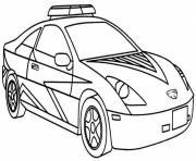 Printable Cool police car coloring pages