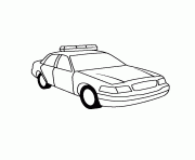 Police Car Coloring Pages Free Printable Simple Easy