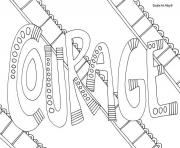 Printable word courage coloring pages