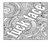 Printable fuck face word adult coloring pages