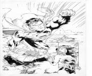Printable superman en direction de wonder woman dc comics coloring pages