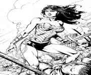 Printable wonder woman by battinks dc comics coloring pages