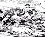 Printable wonder woman and superman by_miltonwiller dc comics coloring pages