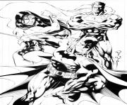 Printable wonder woman batman superman super heros dc comics coloring pages