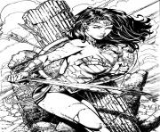 Printable wonder woman for adult book coloring pages