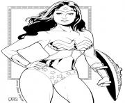 Printable wonder woman ink by dymartgd for adult coloring pages