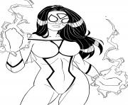 Printable spider woman by windriderx23 coloring pages