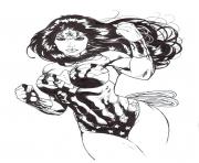 Printable wonder woman for adult ink by saruxaxa coloring pages