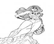 Printable wonder woman at the top for adult coloring pages