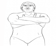 Printable wwe andre the giant coloring page coloring pages