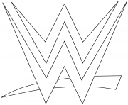 Printable wwe logo coloring page coloring pages