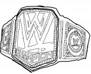 Printable wwe belt coloring pages