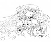 Printable Anime Angel coloring pages