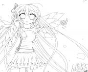 Printable Anime Angel 1 coloring pages