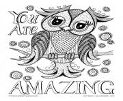 Printable you are amazing adult anti stress jennifer 4 coloring pages