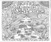 Printable adult keep calm and do yoga by deborah muller coloring pages