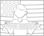 Printable July 4ths Girl coloring pages
